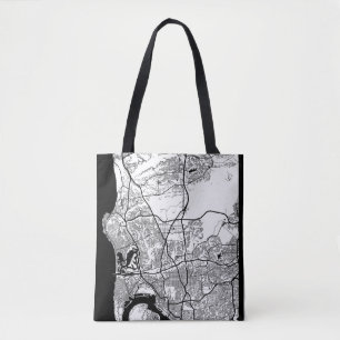 Bolsa Tote Mapa da Cidade de San Diego EUA