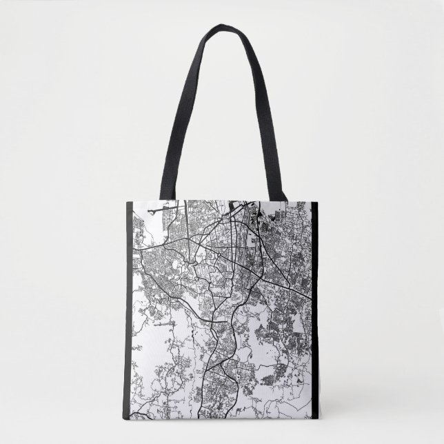 Bolsa Tote Mapa da Cidade de Semarang Indonésia (Frente)