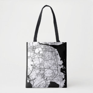 Bolsa Tote Mapa da Cidade de Taizhou China