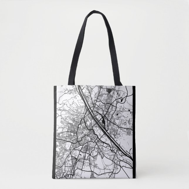 Bolsa Tote Mapa da Cidade de Viena Áustria (Frente)