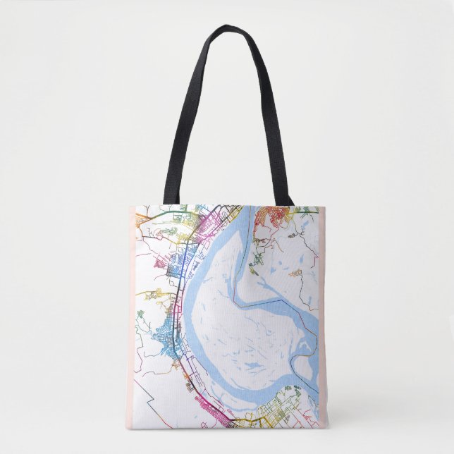 Bolsa Tote Mapa da Cidade de Volgogrado Rússia (Frente)