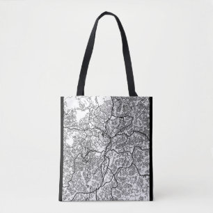 Bolsa Tote Mapa da Cidade de Yaoundé Camarões