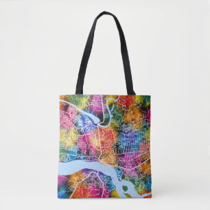 Bolsa Tote Mapa da Cidade do Congo