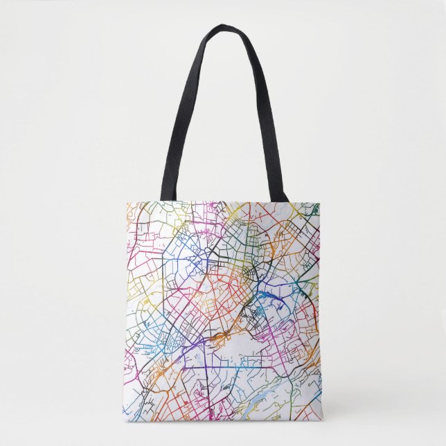 Bolsa Tote Mapa da Cidade do Usbequistão em Tashkent (Frente)