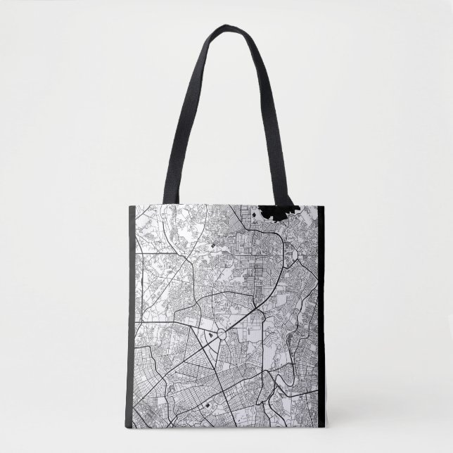 Bolsa Tote Mapa da Cidade Quezon Filipinas (Frente)