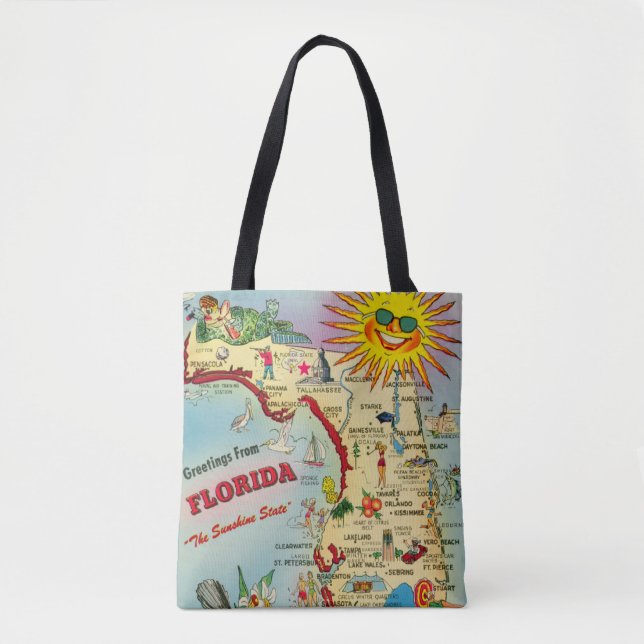 Bolsa Tote Mapa da Flórida (Frente)