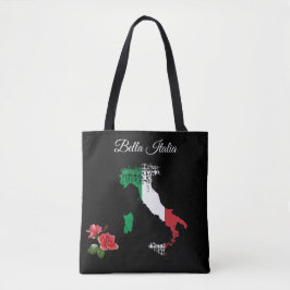 Bolsa Tote *~* Mapa da língua italiana Bella Italia