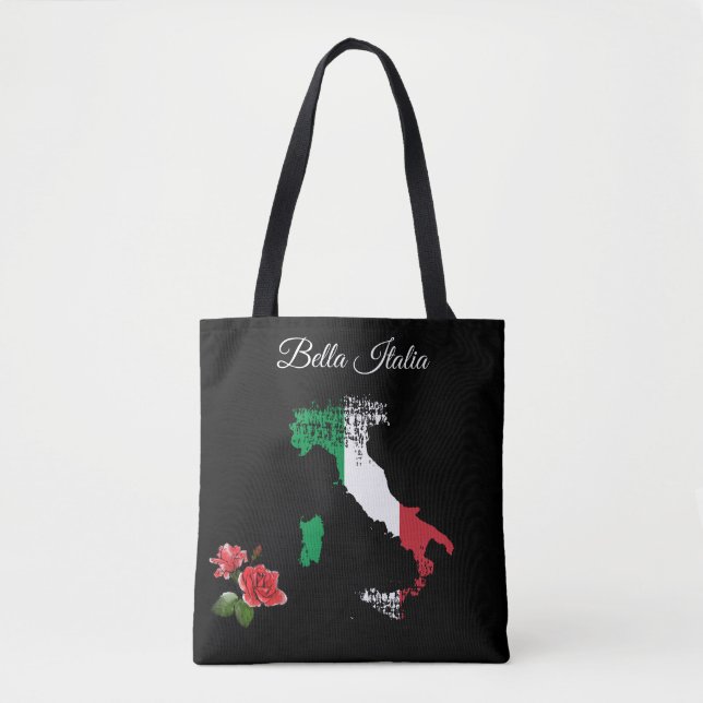 Bolsa Tote *~* Mapa da língua italiana Bella Italia (Frente)