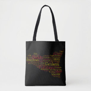 Bolsa Tote Mapa da SicíliaRY
