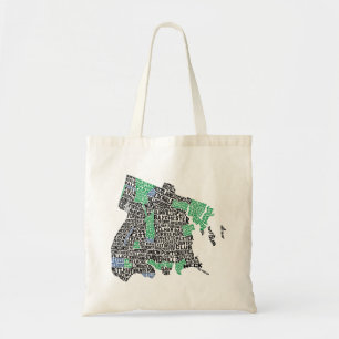 Bolsa Tote Mapa da tipografia da Nova Iorque de Bronx