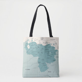Bolsa Tote Mapa da Venezuela - Vintage - Vintage High Detaile