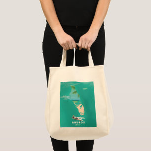 Bolsa Tote Mapa das férias de Andros Bahamas