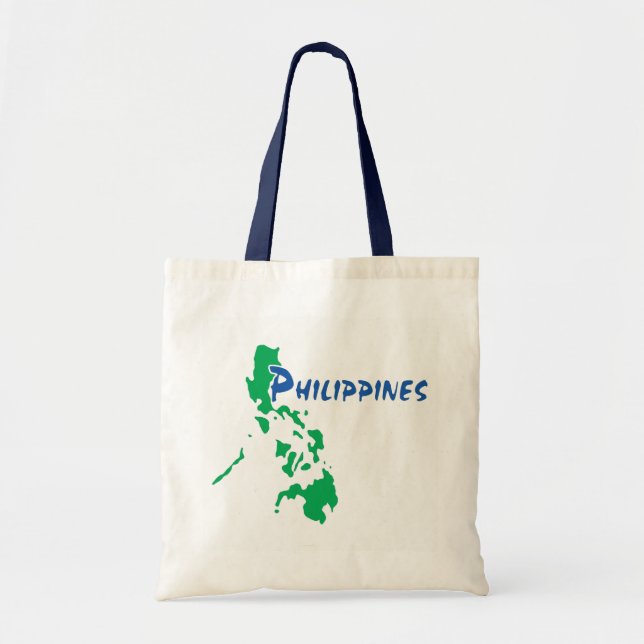 Bolsa Tote Mapa das Filipinas em um Saco de Tote (Frente)