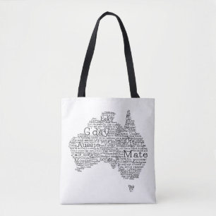 Bolsa Tote Mapa das gírias australianas