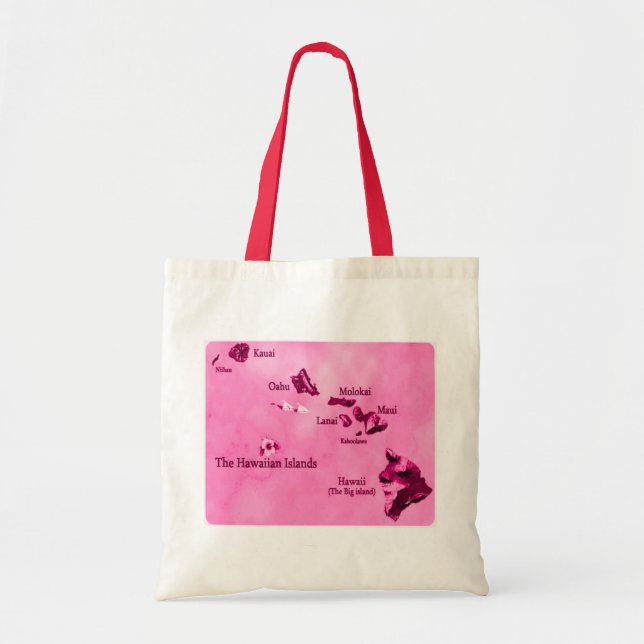 Bolsa Tote Mapa das ilhas do Havaí (Frente)