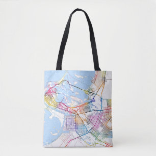 Bolsa Tote Mapa de Abu Dhabi Emiratos Árabes Unidos