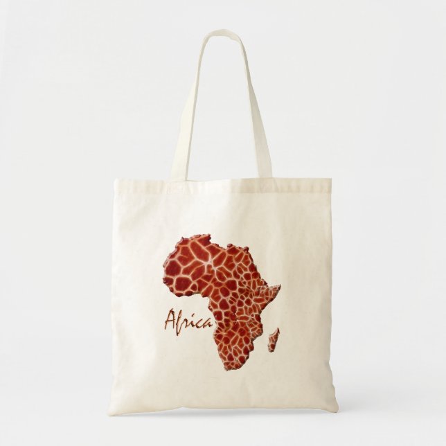 Bolsa Tote Mapa de África Tote Bag, visto em Girafa (Frente)