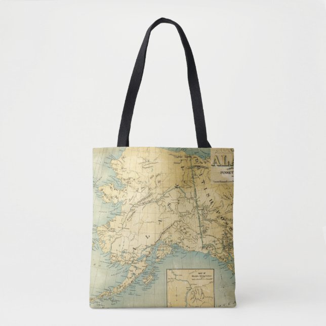 Bolsa Tote Mapa de Alaska (Frente)