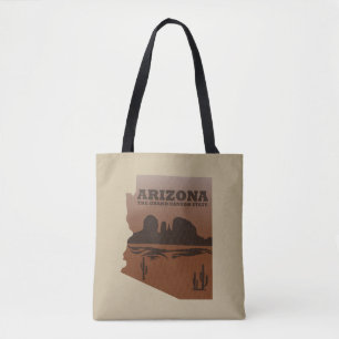 Bolsa Tote Mapa de arizonas do Grand Canyon