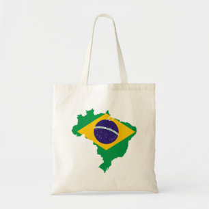 Bolsa Tote mapa de bandeira do brasil