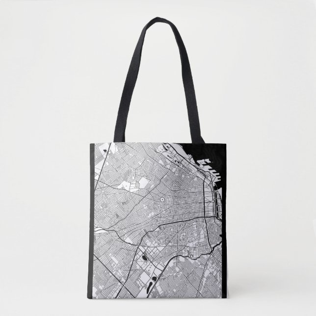 Bolsa Tote Mapa de Buenos Aires Argentina (Frente)