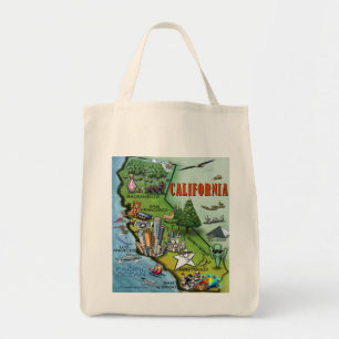 Bolsa Tote Mapa de Califórnia