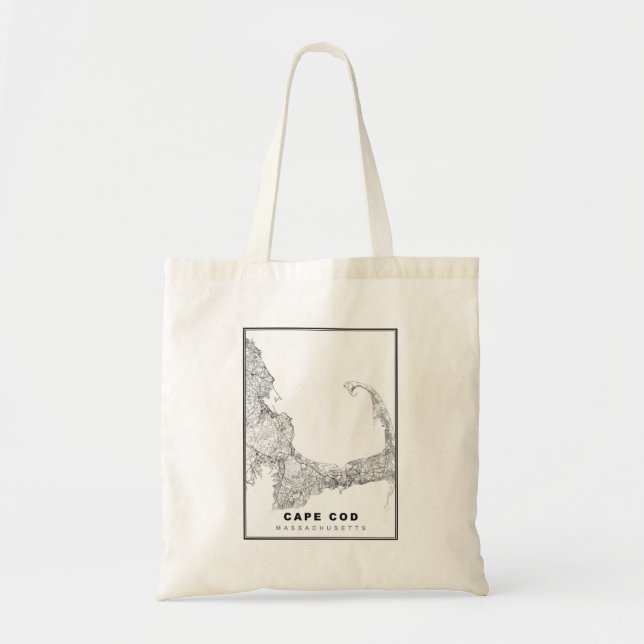 Bolsa Tote Mapa de Cape Cod (Frente)