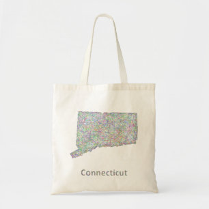 Bolsa Tote Mapa de Connecticut