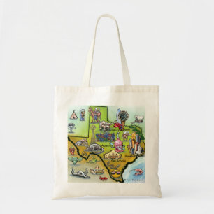 Bolsa Tote mapa de desenhos do Texas