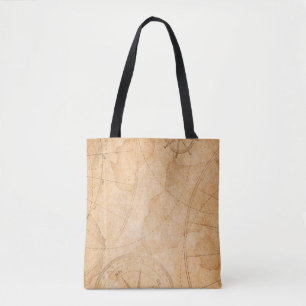Bolsa Tote mapa de fundo do tesouro de piratas envelhecidas,t