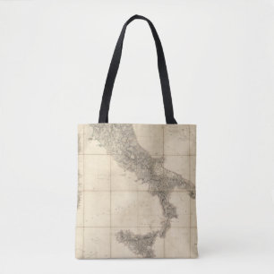 Bolsa Tote Mapa de Italia sul e de costas adjacentes