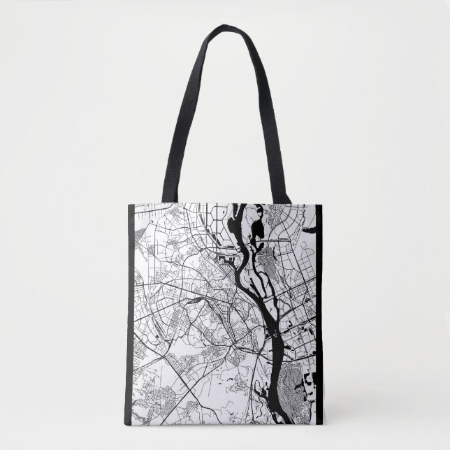 Bolsa Tote Mapa de Kiev Ucrânia (Frente)