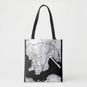 Bolsa Tote Mapa de Kowloon Hong Kong