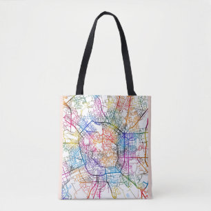 Bolsa Tote Mapa de Milão Itália
