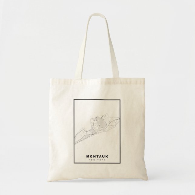 Bolsa Tote Mapa de Montauk (Frente)