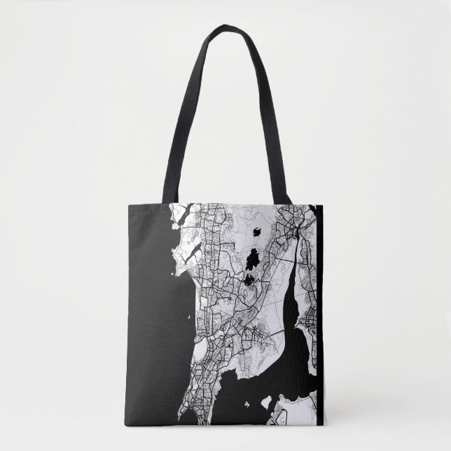 Bolsa Tote Mapa de Mumbai Maharashtra (Frente)