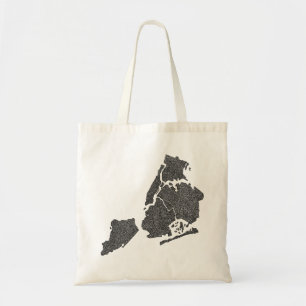 Bolsa Tote Mapa de Nova Iorque Borough