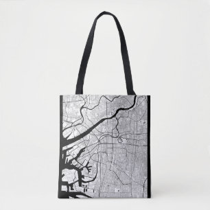 Bolsa Tote Mapa de Osaka Japão