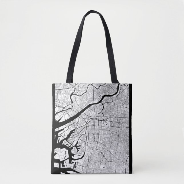 Bolsa Tote Mapa de Osaka Japão (Frente)