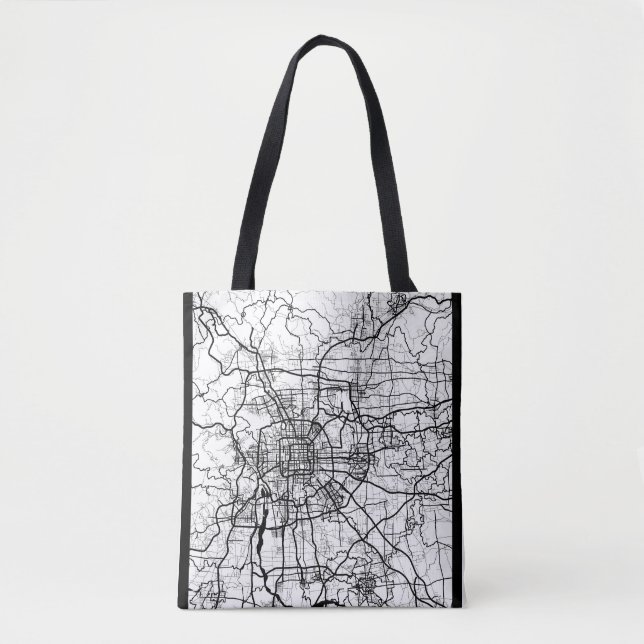 Bolsa Tote Mapa de Pequim China (Frente)