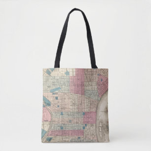 Bolsa Tote Mapa de Philadelphfia, Pensilvânia