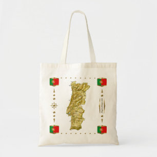 Bolsa Tote Mapa de Portugal + Saco das bandeiras