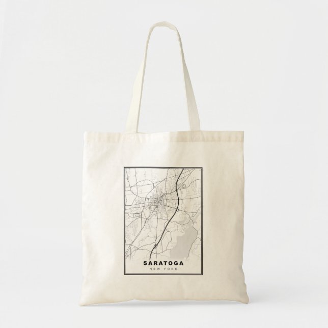 Bolsa Tote Mapa de Primaveras Saratoga (Frente)