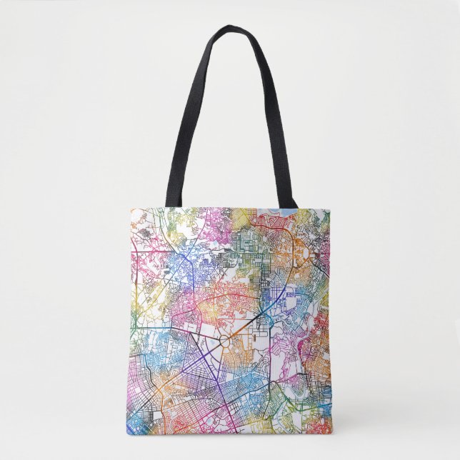 Bolsa Tote Mapa de Quezon City Filipinas (Frente)