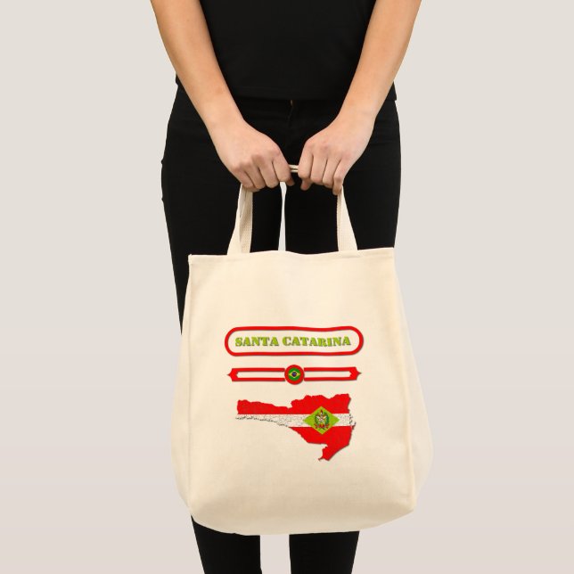 BOLSA TOTE MAPA DE SANTA CATARINA. SAMER BRASIL (Frente (produto))