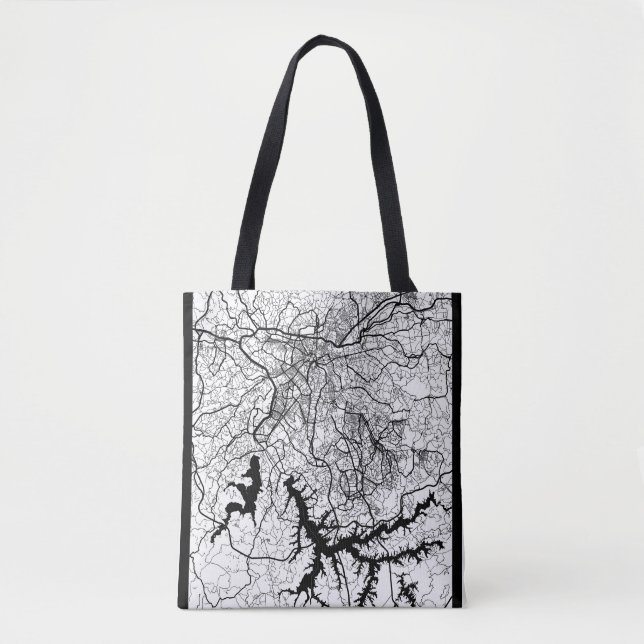 Bolsa Tote Mapa de São Paulo Brasil (Frente)
