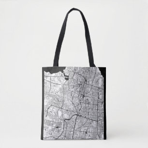 Bolsa Tote Mapa de Surabaya Indonésia
