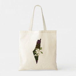 Bolsa Tote Mapa de Tatreez Colorida Palestina