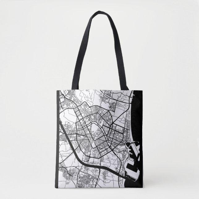 Bolsa Tote Mapa de Valência Espanha (Frente)