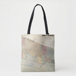 Bolsa Tote Mapa de Winona, Minnesota